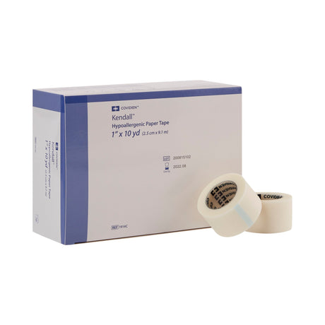 Hypoallergenic Medical Tape Kendall™ Hypoallergenic White 1 Inch X 10 Yard Paper NonSterile - BeHope