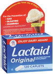 Dietary Supplement Lactaid® Original Lactase Enzyme 3,300 IU Strength Tablet 120 per Box Unflavored - BeHope