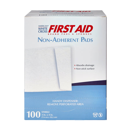 Non-Adherent Dressing American White Cross 3 X 4 Inch Sterile 1 per Pack - BeHope