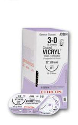 Absorbable Antibacterial Suture with Needle Coated Vicryl™ Plus Polyglactin 910 Taper Point - BeHope