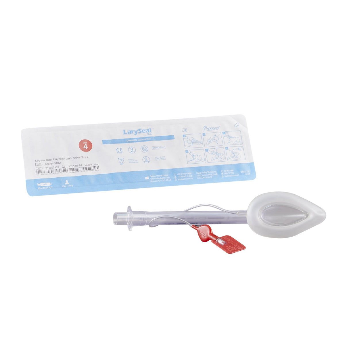 Curved Laryngeal Mask Laryseal™ Clear Pvc Single Patient Use Sterile - BeHope