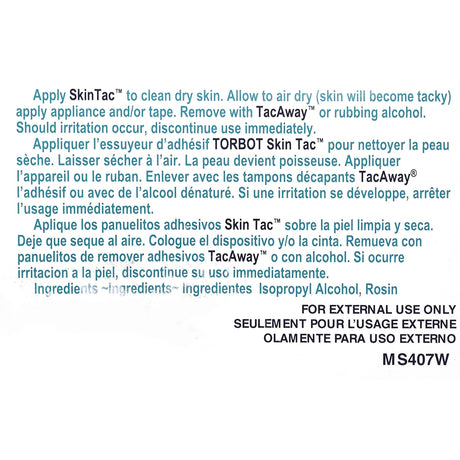 Skin Barrier Wipe Skin Tac™ 78 to 82% Strength Isopropyl Alcohol Individual Packet NonSterile - BeHope