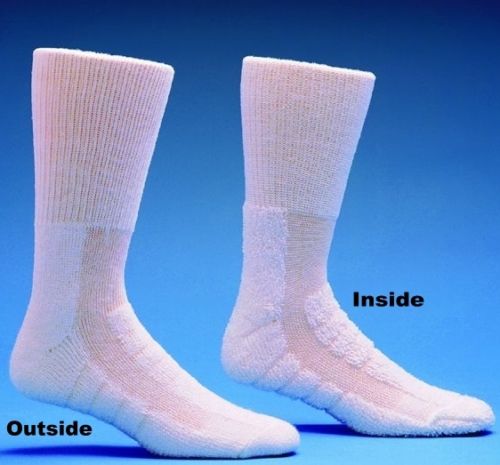 Diabetic Socks HealthDri Calf High Size 9-11 White Closed Toe