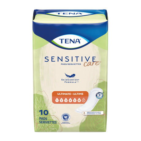 Bladder Control Pad TENA Sensitive Care Ultimate 16 Inch Length Heavy Absorbency Dry-Fast Core One Size Fits Most