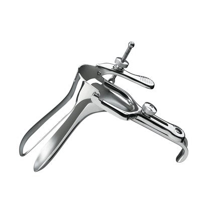 Vaginal Speculum Euro-med® Graves Reusable German Stainless Steel Double Blade Self-Retaining Screw - BeHope