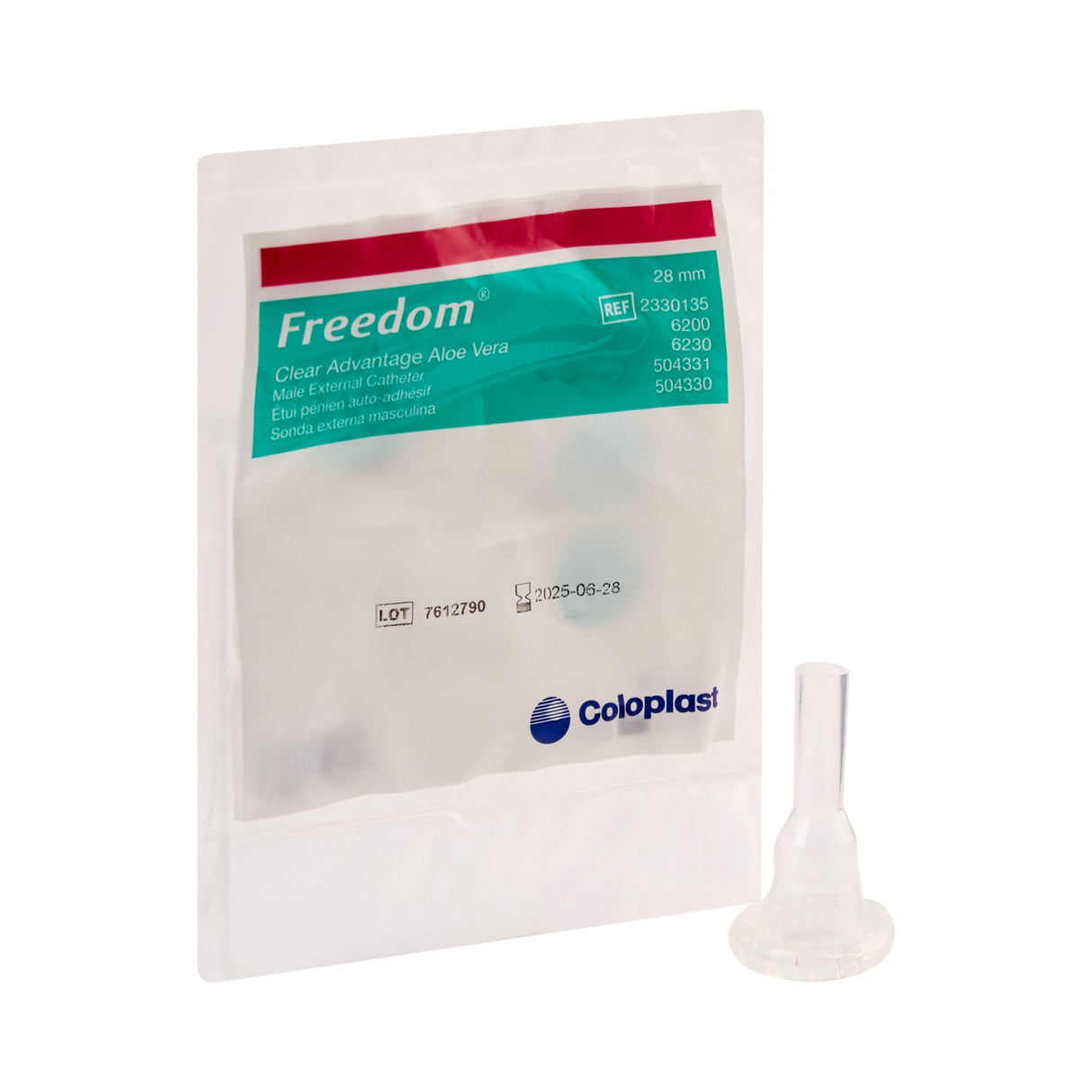 Male External Catheter Clear Advantage® Self-Adhesive Strip Silicone Medium - BeHope