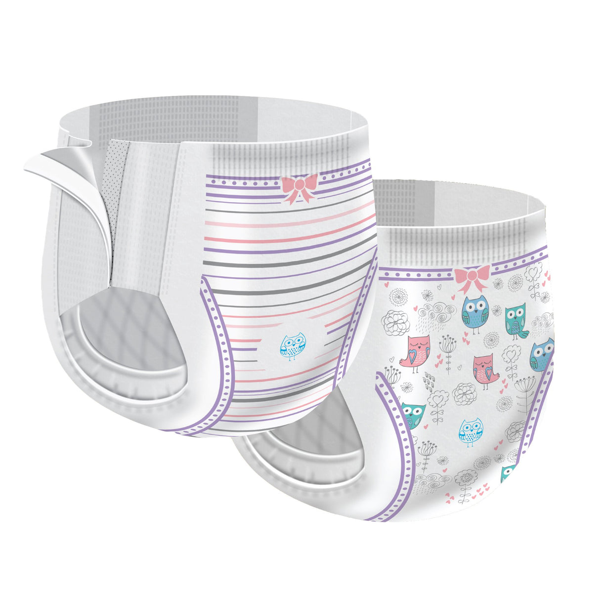Female Toddler Training Pants Cutie Pants® Size 2T to 3T Disposable Heavy Absorbency - BeHope