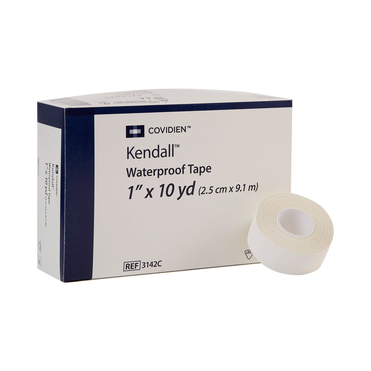 Waterproof Medical Tape Kendall™ White 1 Inch X 10 Yard Cloth NonSterile - BeHope