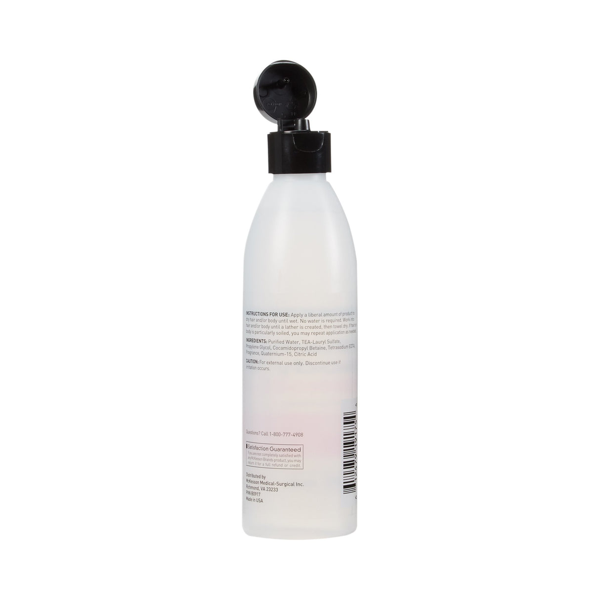 Rinse-Free Shampoo and Body Wash McKesson 8 oz. Flip Top Bottle Light Floral Scent - BeHope