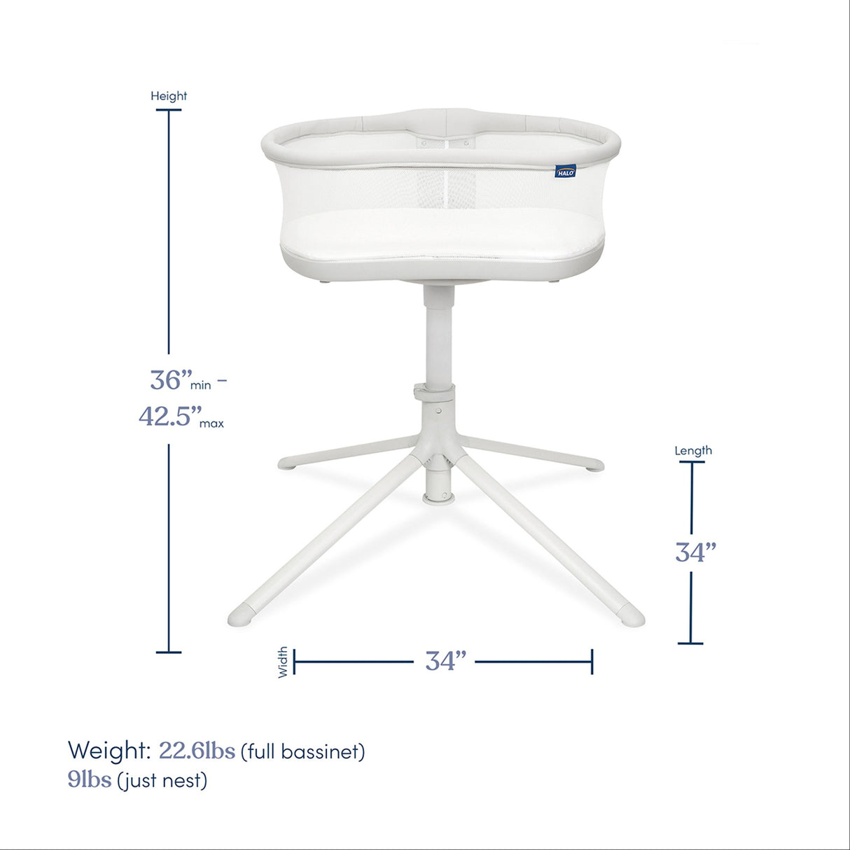 Bassinet BassiNest® Swivel Sleeper 3.0 - BeHope