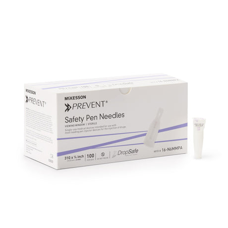 Safety Insulin Pen Needle McKesson Prevent® 31 Gauge 6 mm Length Automatic Safety Without Back-End Shield - BeHope