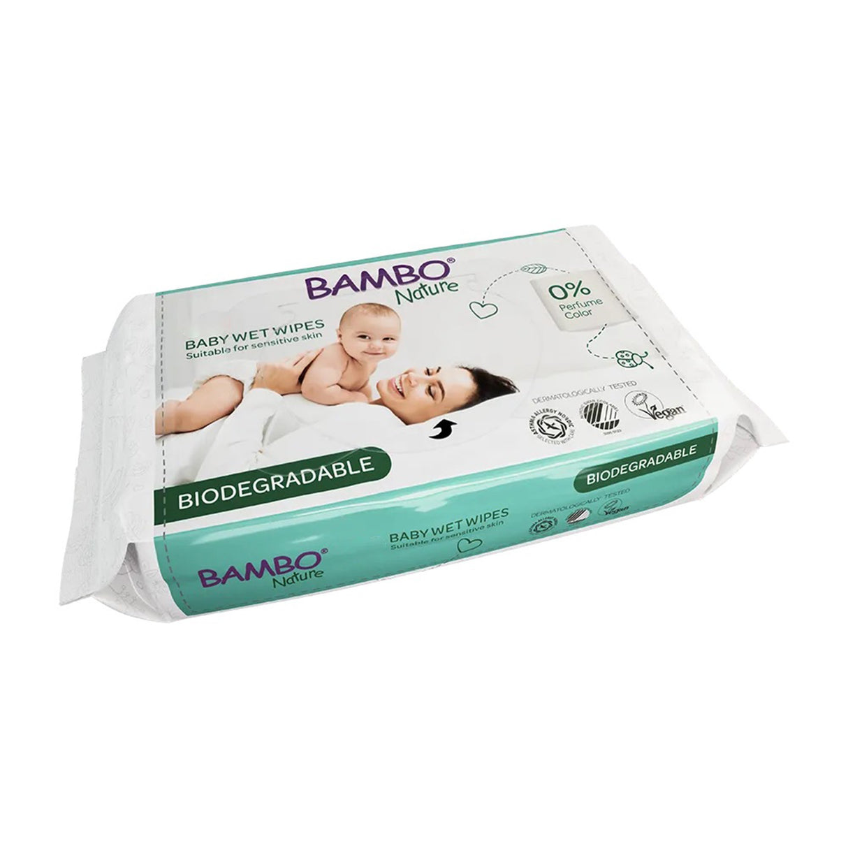 Baby Wipe Bambo Nature Soft Pack Unscented 64 Count