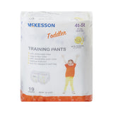 Unisex Toddler Training Pants McKesson Pull On with Tear Away Seams Size 4T to 5T Disposable Heavy Absorbency
