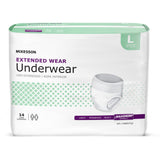 Unisex Adult Absorbent Underwear McKesson Pull On with Tear Away Seams Large Disposable Heavy Absorbency - BeHope