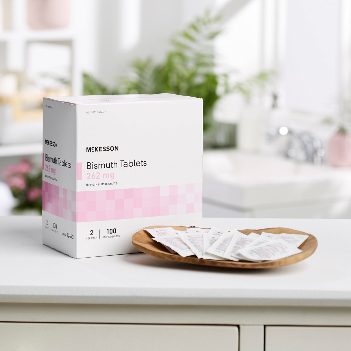 Anti-Diarrheal McKesson Brand 262 mg Strength Tablet 100 per Box - BeHope