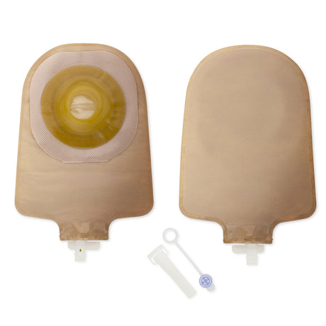 Urostomy Pouch Premier™ One-Piece System 9 Inch Length Convex, Pre-Cut 1-1/2 Inch Stoma Drainable - BeHope