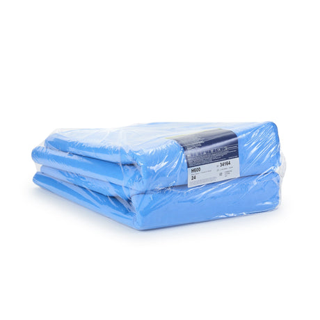 QUICK CHECK* H600 Sterilization Wrap White / Blue 45 X 45 Inch Dual Layer SMS Polypropylene Steam / EO Gas / Hydrogen Peroxide - BeHope