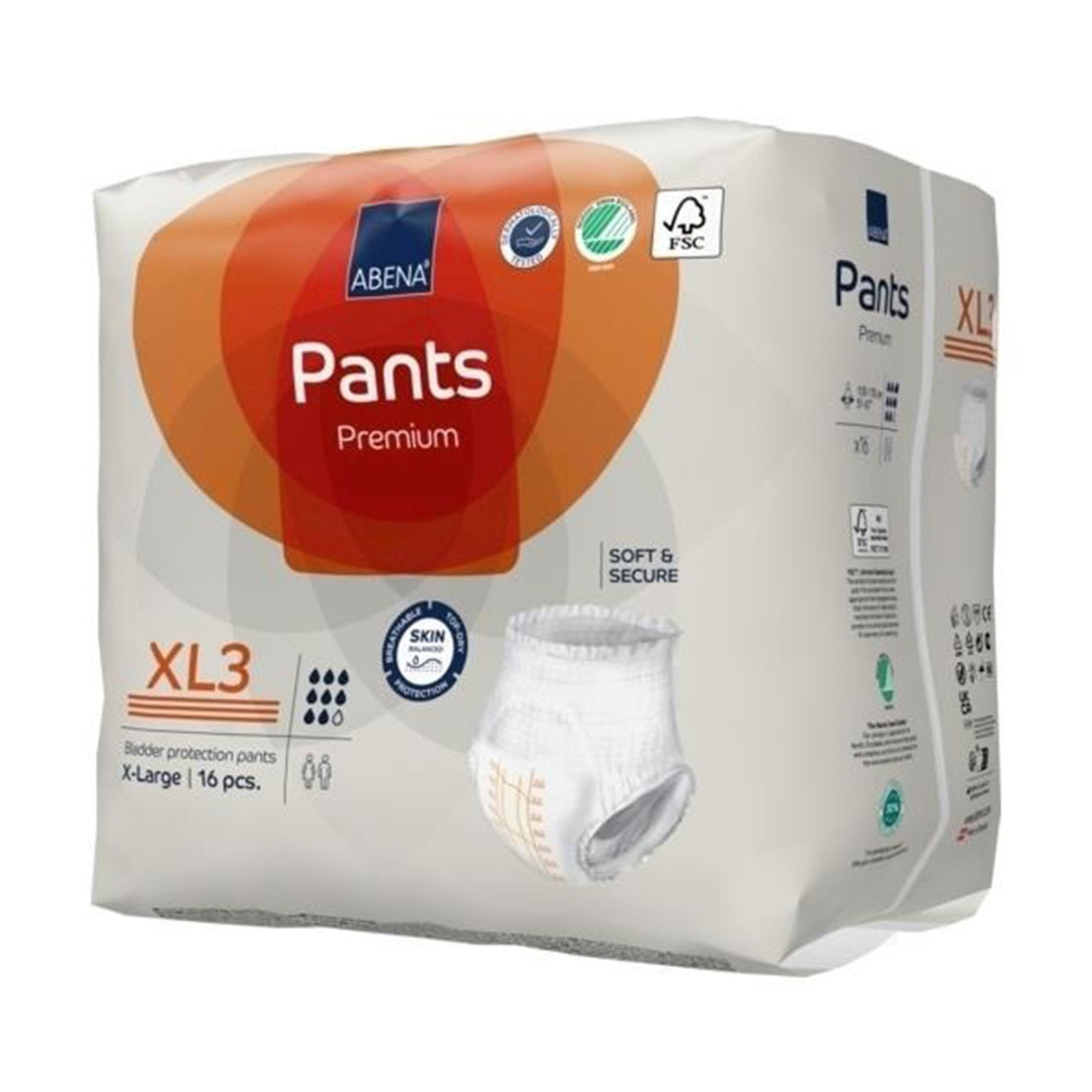 Unisex Adult Absorbent Underwear Abena® Premium Pants XL3 Pull On with Tear Away Seams X-Large Disposable Heavy Absorbency - BeHope
