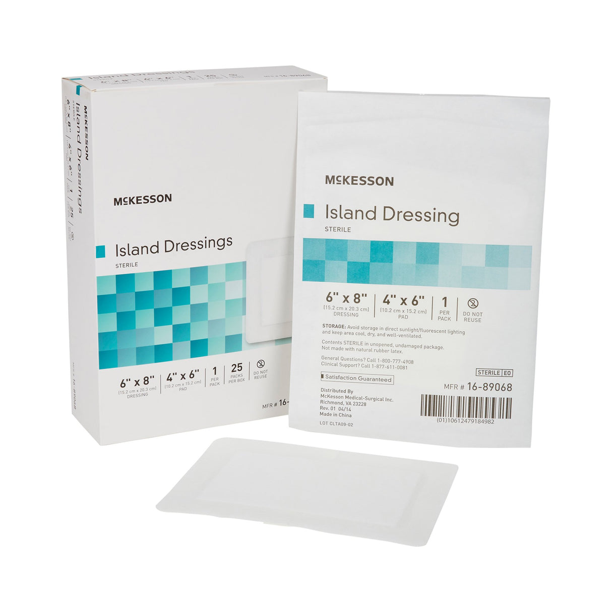 Island Dressing McKesson 6 X 8 Inch Rectangle Sterile - BeHope