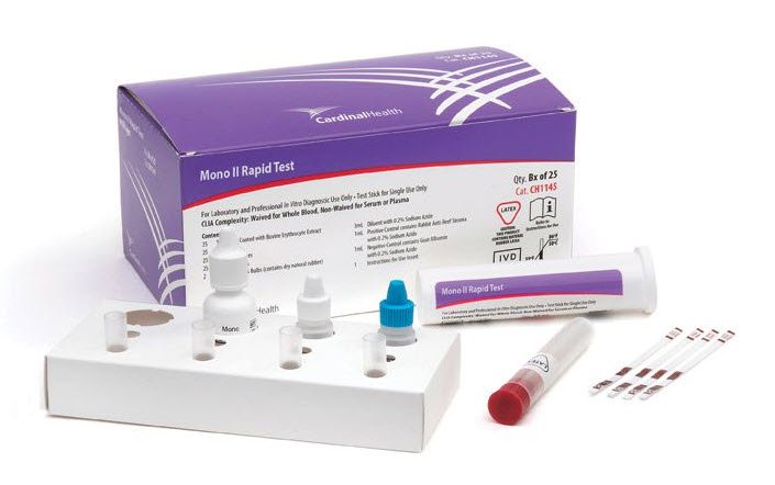 Other Infectious Disease Test Kit Cardinal Health™ Mono II Infectious Mononucleosis 25 Tests CLIA Waived Sample Dependent - BeHope