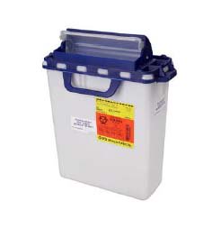 Pharmaceutical Waste Container Recykleen™ White Base 16.6 H X 10.7 W X 6 D Inch Horizontal Entry 3 Gallon - BeHope