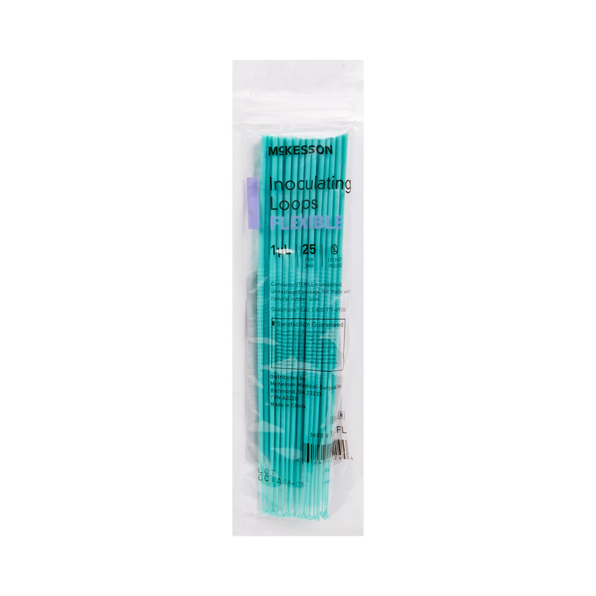 Inoculating Loop McKesson 1 µL High Impact Polystyrene Integrated Handle Sterile - BeHope