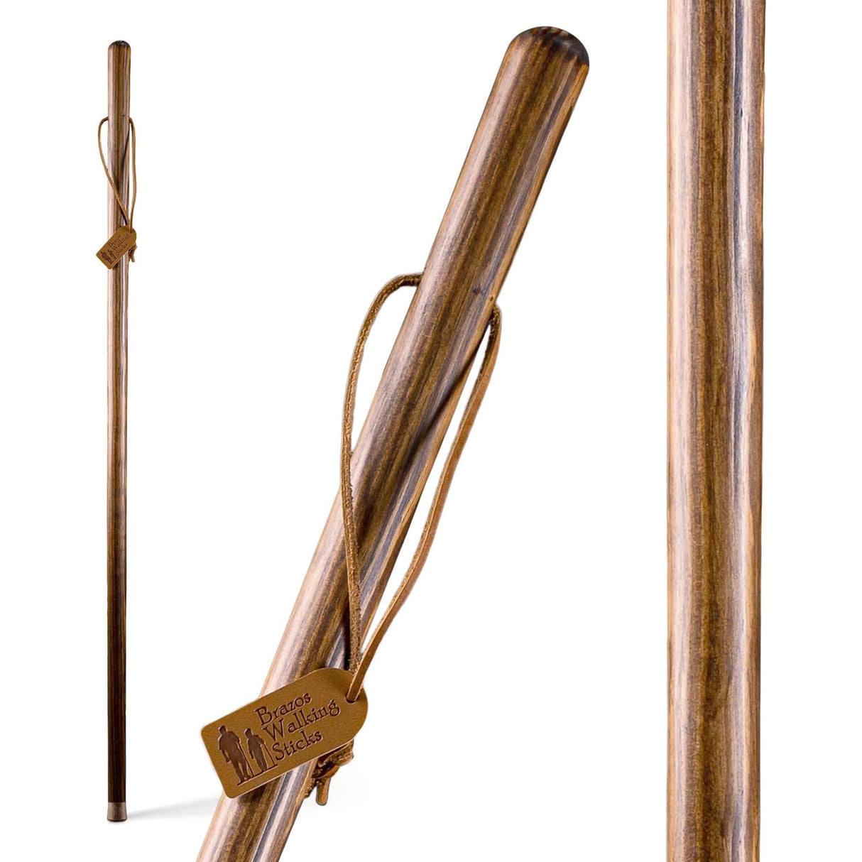 Walking Stick Brazos™ Free Form Wood 55 Inch Height Brown - BeHope