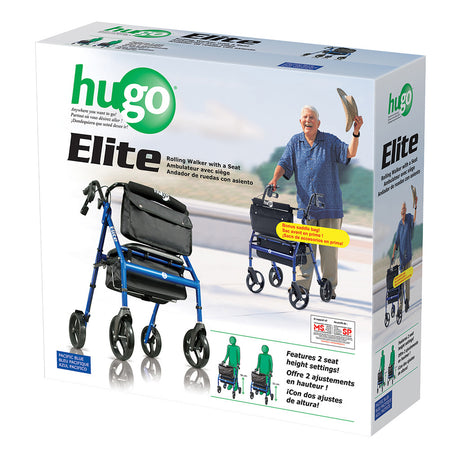 Hugo Elite Rolling Walker With A Seat - BeHope
