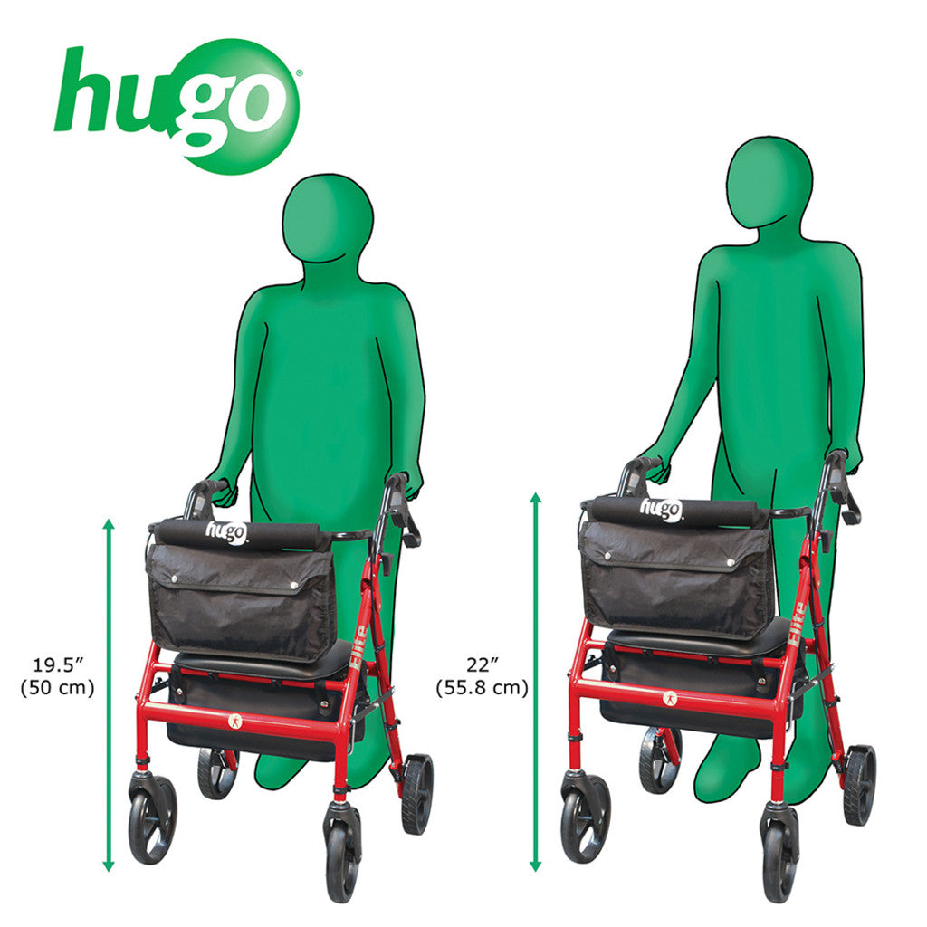 Hugo Elite Rolling Walker With A Seat - BeHope