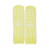 Slipper Socks Pillow Paws® Risk Alert® Terries™ Unisex Adult X-Large All Around Tread Single Patient Use Yellow - BeHope