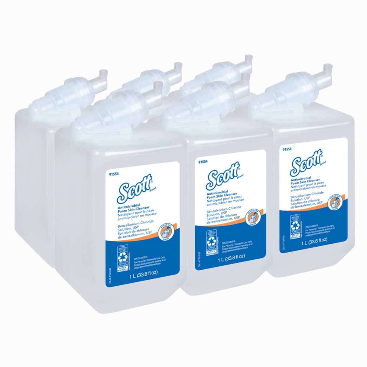 Antimicrobial Soap Scott® Control™ Foaming 1,000 mL Dispenser Refill Bottle Unscented - BeHope