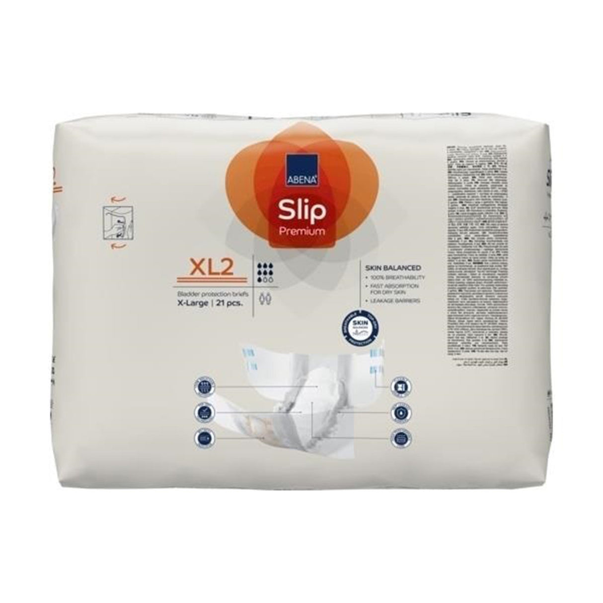 Unisex Adult Incontinence Brief Abena® Slip Premium XL2 X-Large Disposable Heavy Absorbency - BeHope