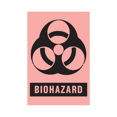 Timemed Pre-printed High Visibility Biohazard Caution Label - BeHope