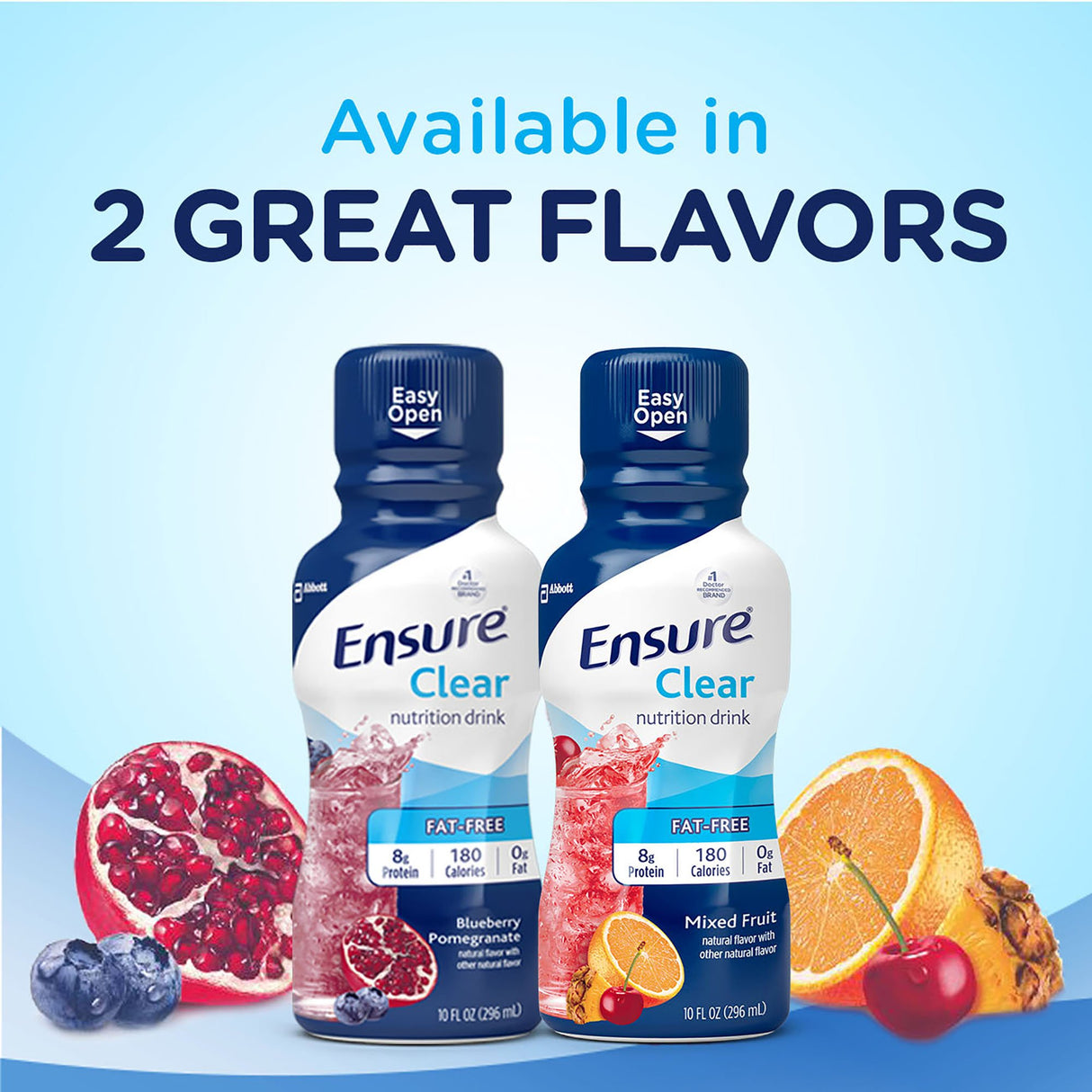 Oral Supplement Ensure® Clear Blueberry Pomegranate Flavor Liquid 10 oz. Bottle - BeHope