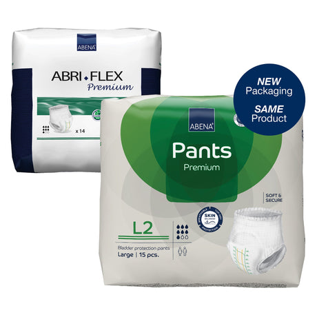 Unisex Adult Absorbent Underwear Abena® Premium Pants L2 Pull On with Tear Away Seams Large Disposable Heavy Absorbency - BeHope