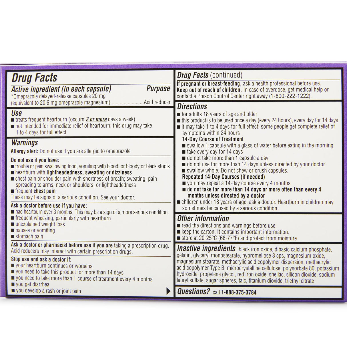 Geri-care® Omeprazole Delayed Release Acid Reducer Capsules - BeHope