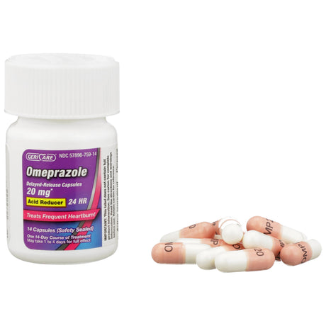 Geri-care® Omeprazole Delayed Release Acid Reducer Capsules - BeHope