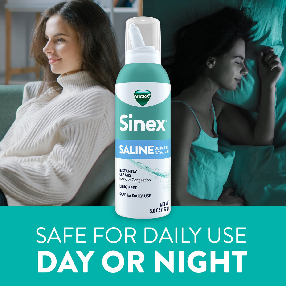 Nasal Saline Spray Vicks® Sinex™ 5 oz. - BeHope
