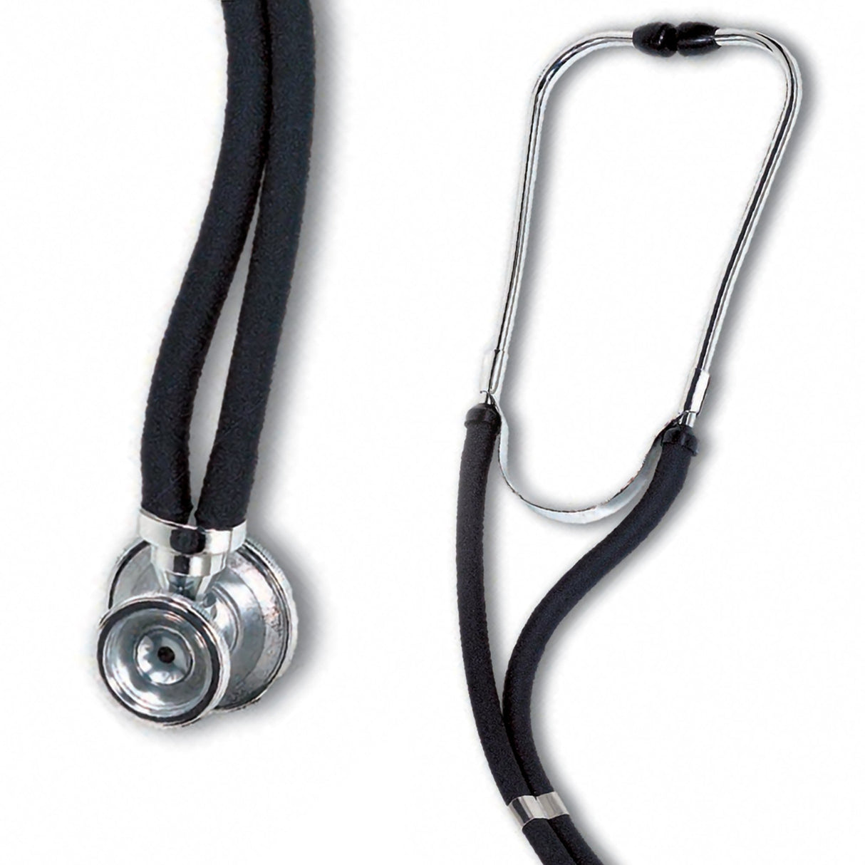 Sprague Stethoscope W.A. Baum Black 2-Tube 30 Inch Tube Double Sided Chestpiece - BeHope