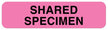 Pre-Printed Label UAL™ Laboratory Use White Paper SHARED SPECIMEN Lab / Specimen 5/16 X 1-1/4 Inch - BeHope