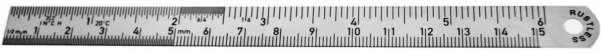 Measuring Ruler 8 Inch Length Stainless Steel - BeHope
