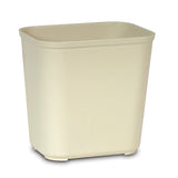 Fire-Resistant Trash Can 28 Quart / 7 gal. Beige Thermoset Polyester Rectangular - BeHope
