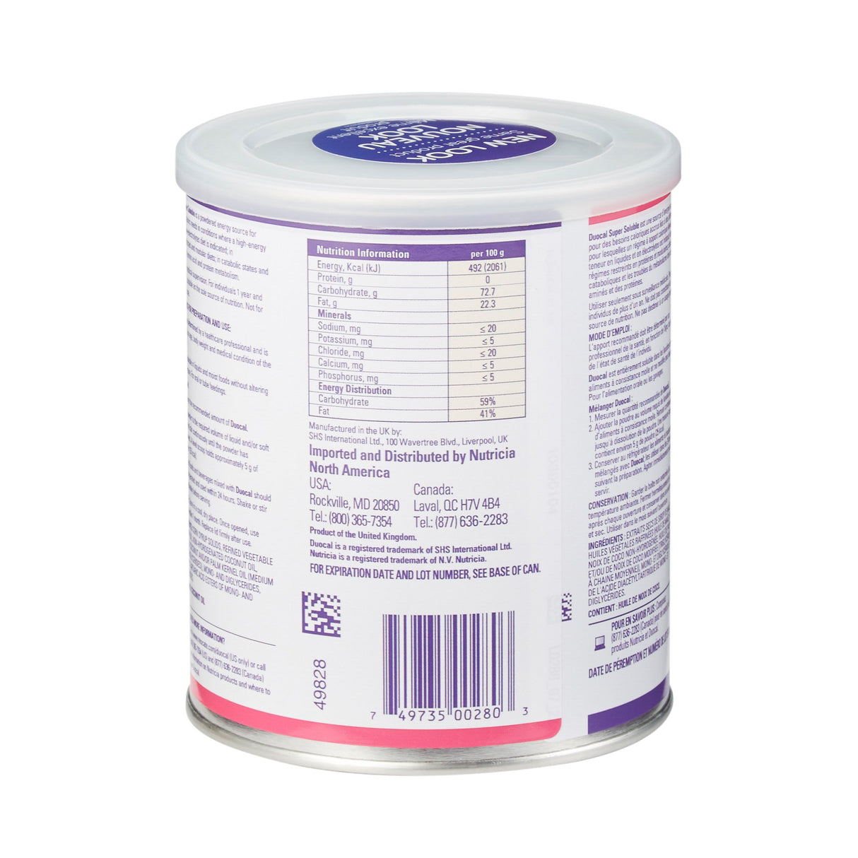 Oral Supplement Duocal® Unflavored Powder 14 oz. Can - BeHope