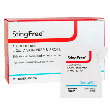 Skin Barrier Wipe StingFree™ Alcohol-Free Liquid Skin Prep & Shield Hexamethyldisiloxane / Decamethylcyclopentasiloxane Individual Packet NonSterile - BeHope