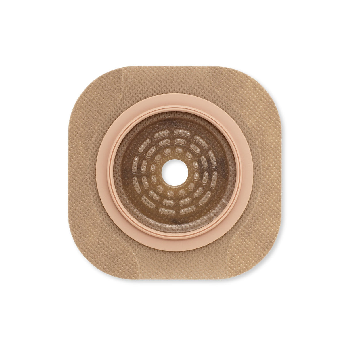 Ostomy Barrier New Image™ Flat CeraPlus™ Precut, Extended Wear Adhesive Tape Borders 1-3/4 Inch Flange Green Code 1-1/8 Inch Opening - BeHope