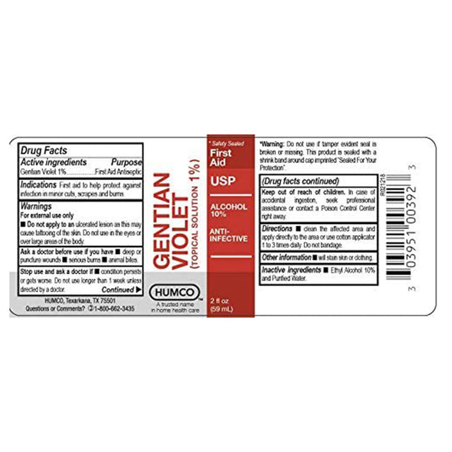 First Aid Antiseptic Gentian Violet Humco™ Topical Liquid - BeHope