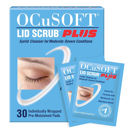 Eyelid Cleanser OCuSOFT® Lid Scrub® Plus 30 per Box Wipe - BeHope