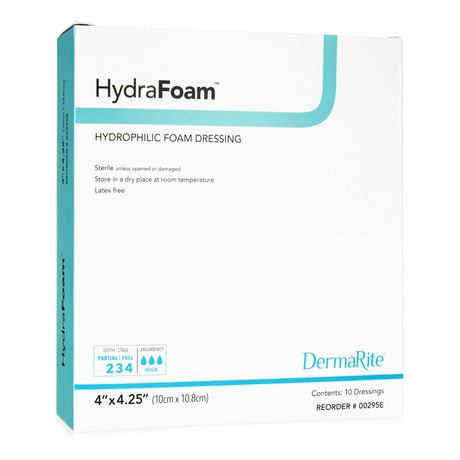 Foam Dressing HydraFoamâ„¢ 4 X 4-1/4 Inch Without Border Waterproof Backing Nonadhesive Rectangle Sterile - BeHope