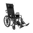 Reclining Wheelchair McKesson Desk Length Arm Swing-Away Elevating Legrest Black Upholstery 18 Inch Seat Width Adult 300 lbs. Weight Capacity - BeHope