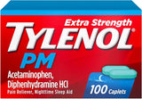 Night Time Pain Relief Tylenol® Pm Acetaminophen Capsule 100 Per Bottle - Behope